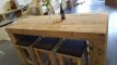 Hoge loungetafel gebruikt steigerhout 200x82x110cm