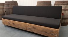 Rugkussen lounge 200cm zwart